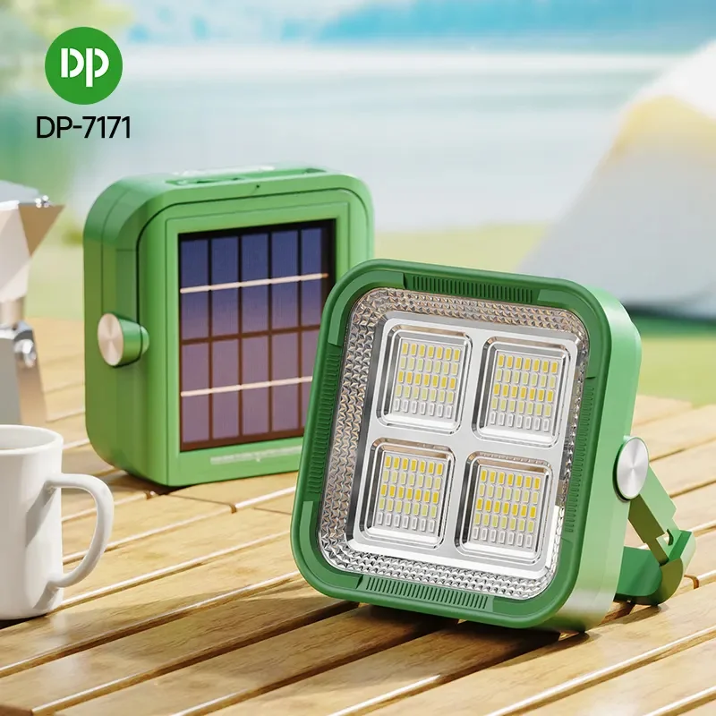 پروژکتور کمپینگ شارژی خورشیدی برند دی پی مدل DP-7171(تضمین اصل،عمده تماس)