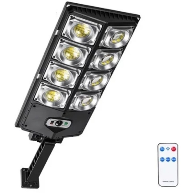 پروژکتور خورشیدی ریموت دار خیابانی240 ال ای دی مداوم بدون نیاز به سیم کشی با 4 باتری اورجینال مدلW789A-4