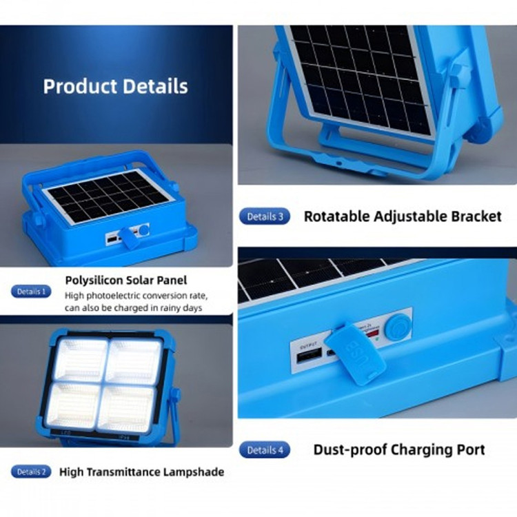 پروژکتور خورشیدی Solar Light مدل YK-918 توان۵۰وات(تضمین اصل،عمده تماس)