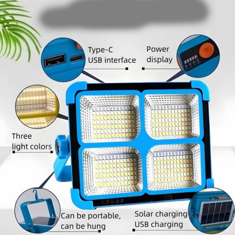 پروژکتور خورشیدی Solar Light مدل YK-918 توان۵۰وات(تضمین اصل،عمده تماس)